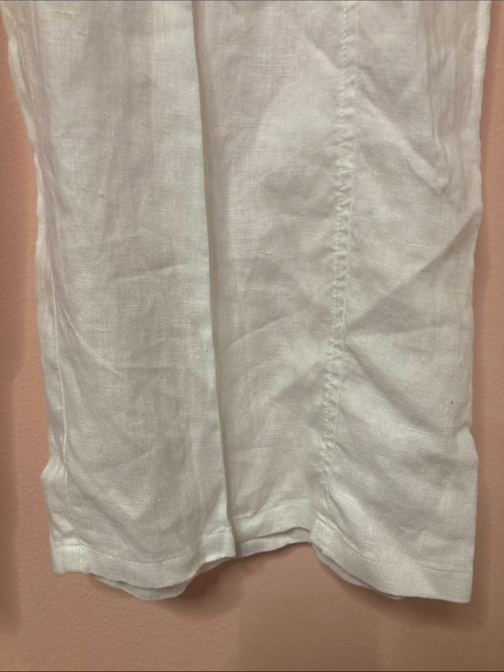 Eileen Fisher Womens Size S White Organic Linen Wide-Leg Trouser Pants - Picture 4 of 16